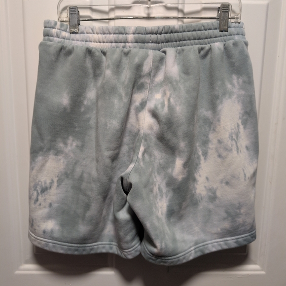 Adidas Women's Light Blue Tie-Dye Lounge Shorts - Picture 8 of 12